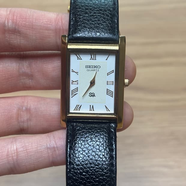 세이코 빈티지 탱크 사각 시계 so325714
