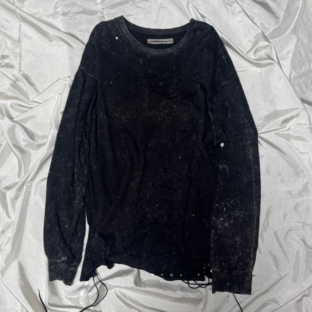 Pigment Washing Oversized Fit Long Sleev