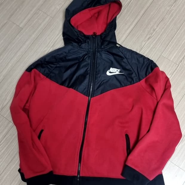 빈티지 나이키 후드집업 레드/블랙(105-110)