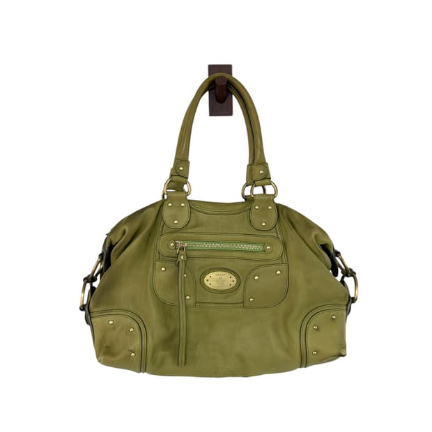 Bally 그린 레더 숄더백