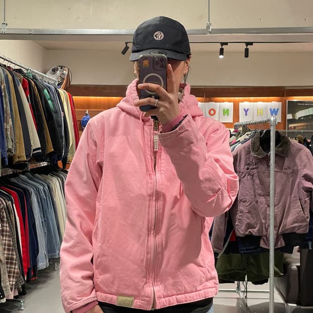 빈티지 쉐르파 엑티브 자켓 (딸기우유)  