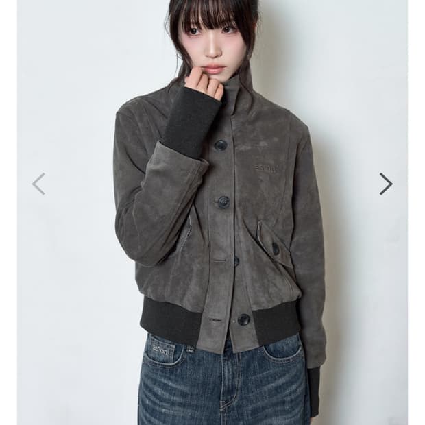 애즈온 스웨이드 울 자켓 챠콜 + 애즈온 양말