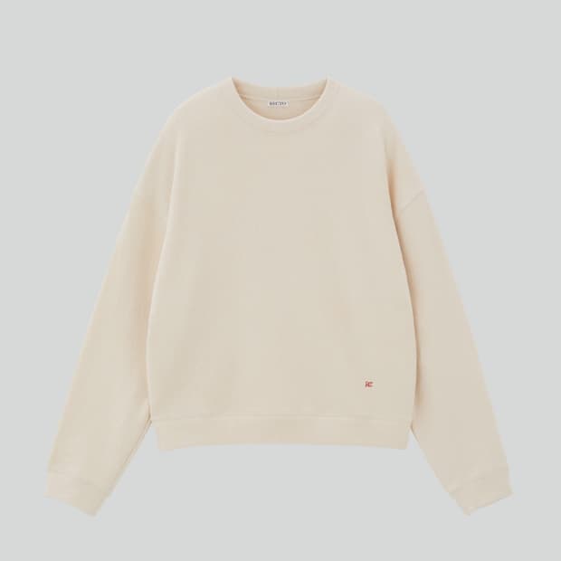 렉토 맨즈 RC 엠브로이더리드 스웻 셔츠 맨투맨 오트밀