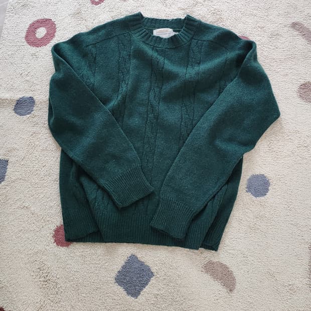 80's vtg usa 울 니트 