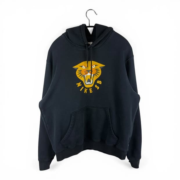 M) 나이키SB 타이거 프린팅 후드 티 블랙