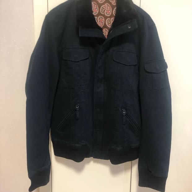 휴고 보스 오렌지라벨 워싱 블루종 점퍼 자켓