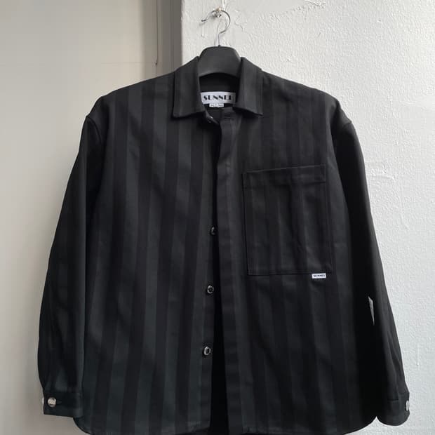 써네이 스트라이프 셔츠 자켓