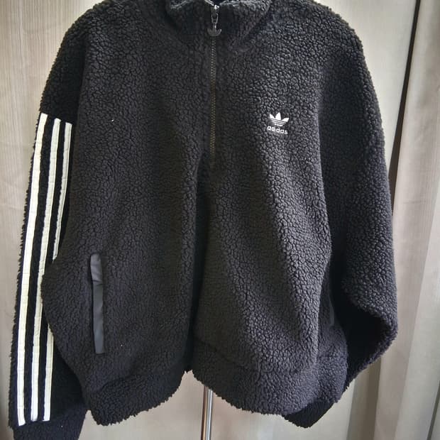 아디다스 보아 플리스 하프집업 블랙 XL