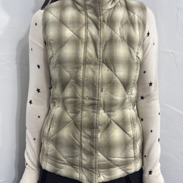 eddie bauer check vest padding