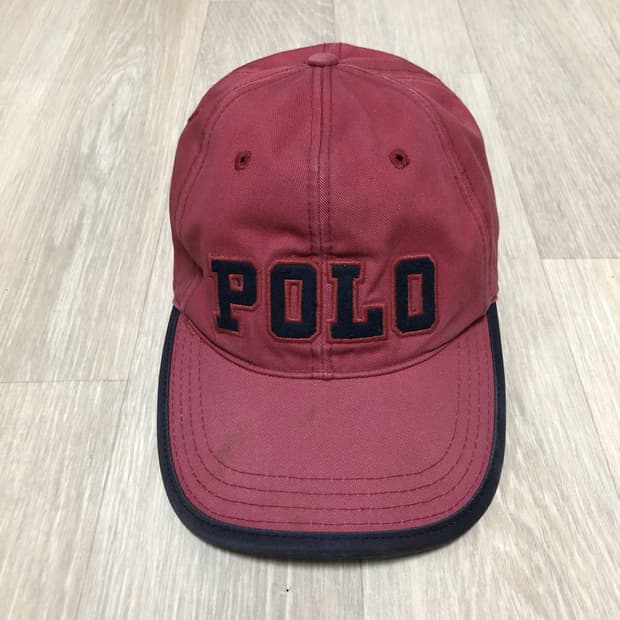 (OS) 00's 폴로 랄프로렌 POLO 레더 스트랩 스펠로고 볼캡