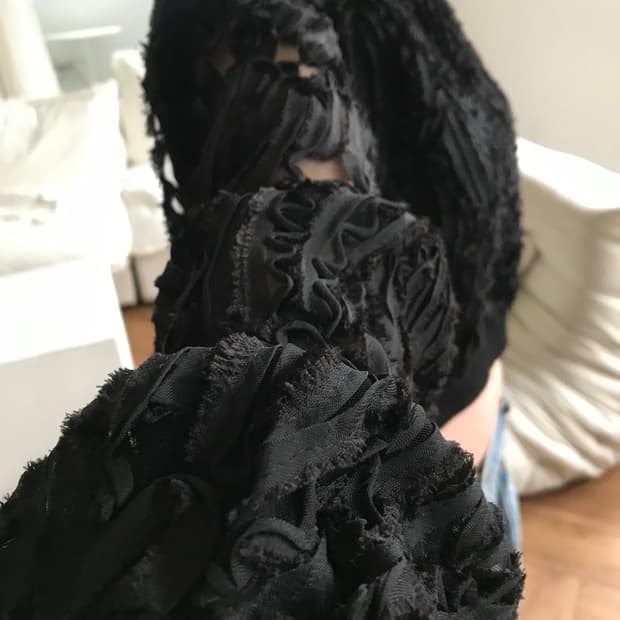 vintage black lace top