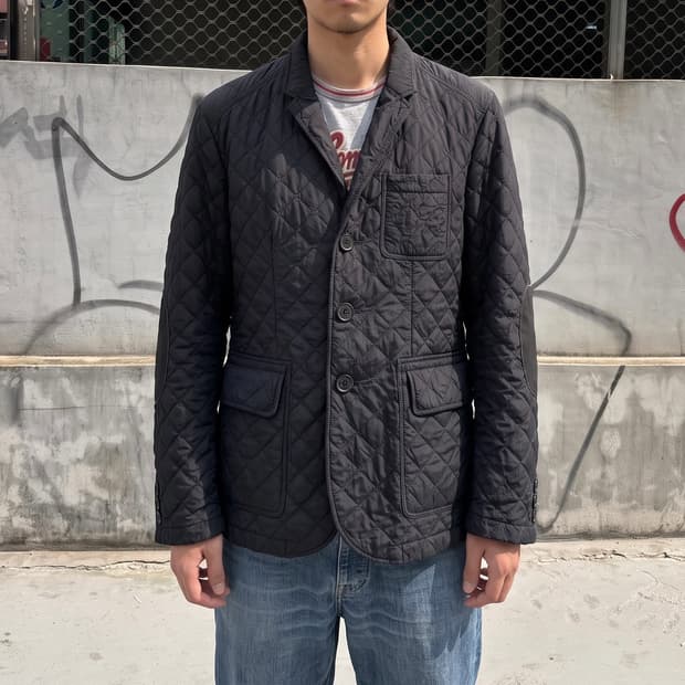 XL/ 버버리 엘보 램스킨 퀄팅 경량 패딩자켓