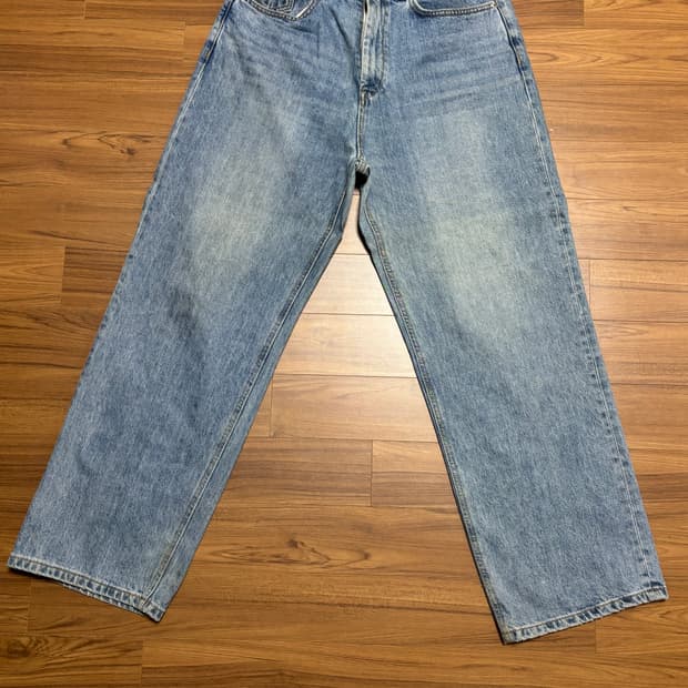 유스 와이드 데님 청바지 2사이즈