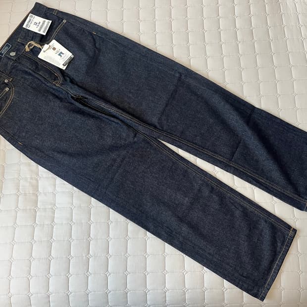 새상품) 후아유 레귤러 원워시드 데님 청바지 32