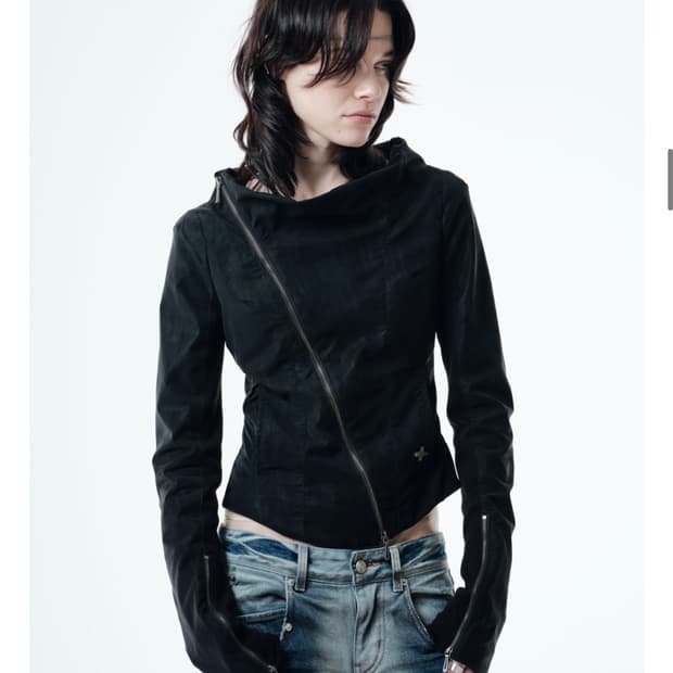 KAEL DRAPED JACKET (BLACK)