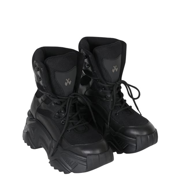 yeel PLATFORM BOOTS SNEAKERS BLACK