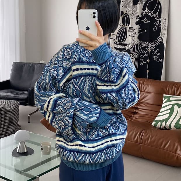 빈티지 라운드 니트 (Man M) AA0975