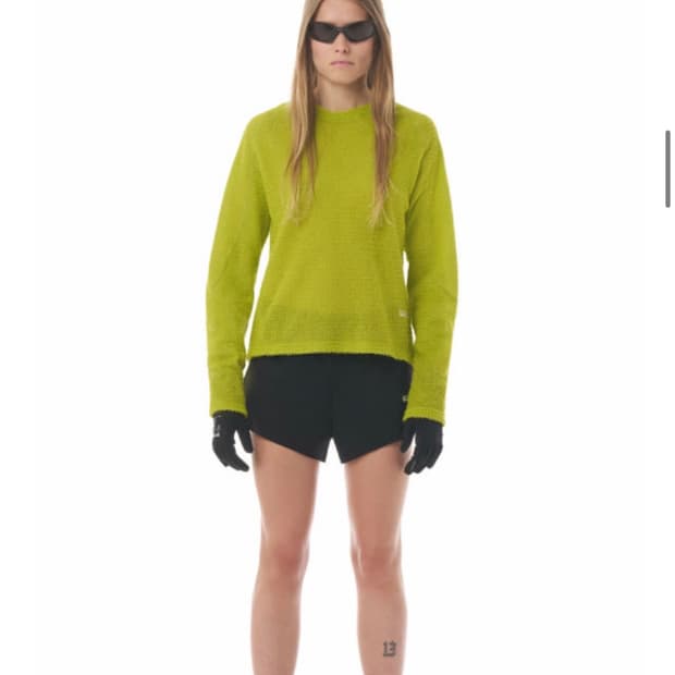 Satisfy 퍼즈 플리스 롱 티셔츠 그린 XL