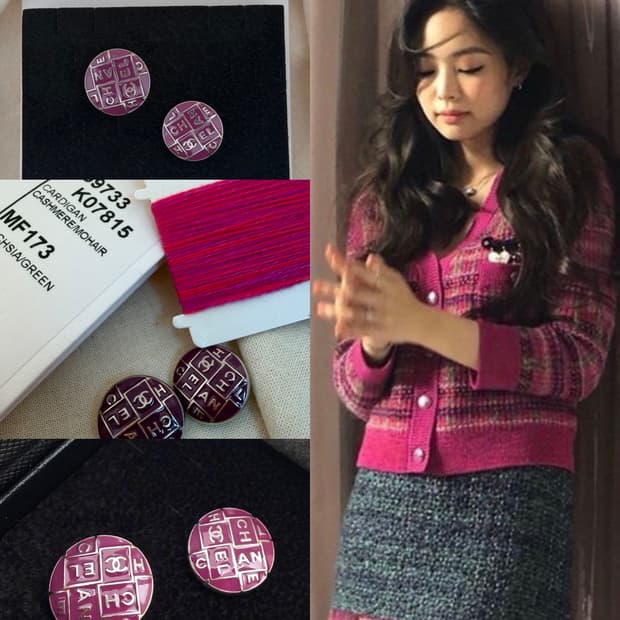 2021p / 샤넬 정품 버튼 리싸이클 이어링