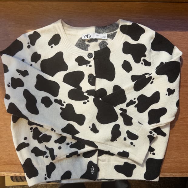 자라 젖소 가디건