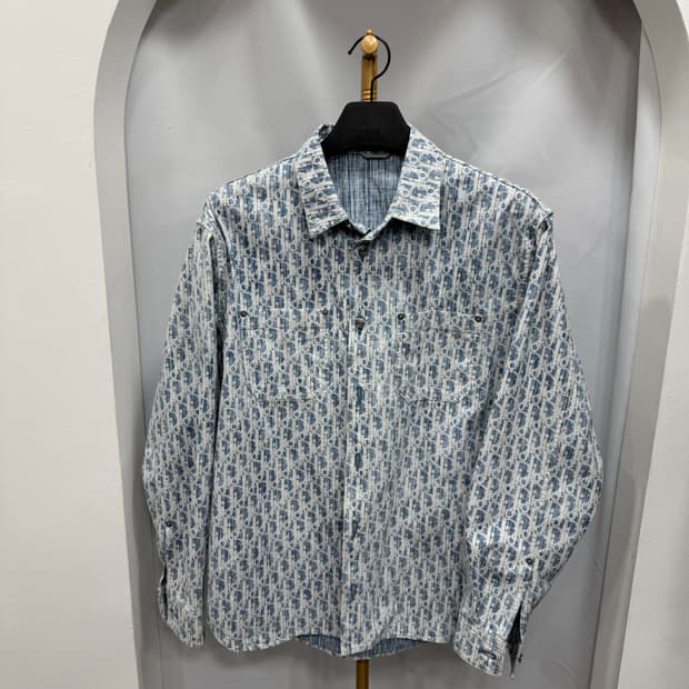 새상품급 디올 오블리크 카스리 셔츠 40사이즈 