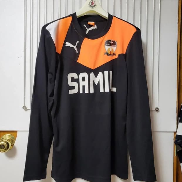 75 ) 푸마 져지L 긴팔 기능성티셔츠 새상품급 상태