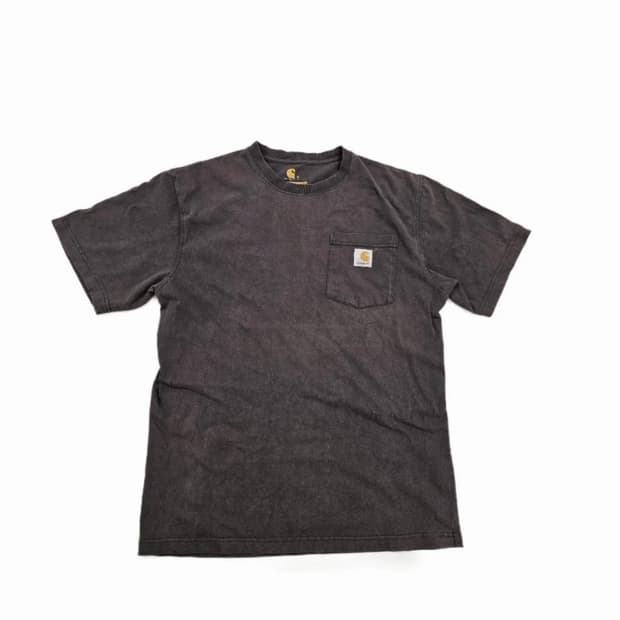 칼하트(Carhartt) 포켓 반팔티 차콜/빈티지 블랙 S