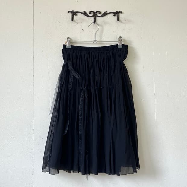 Japan vtg 블랙 플리츠 스커트