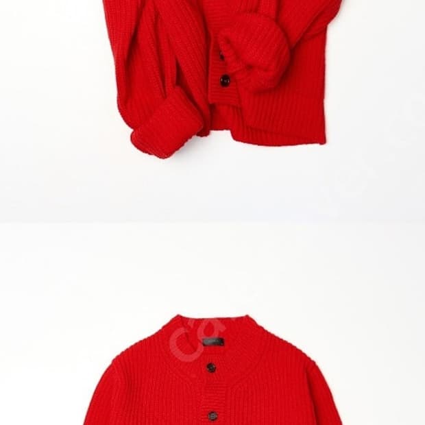 모마디자인 렉토맛 크롭 라운드 벌키 가디건 48