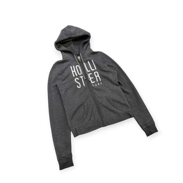 홀리스터 그레이 후드집업 