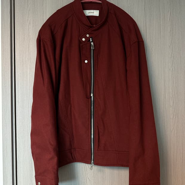 (2, 명작) 웨이비니스 오블리크 레이서 자켓 버건디