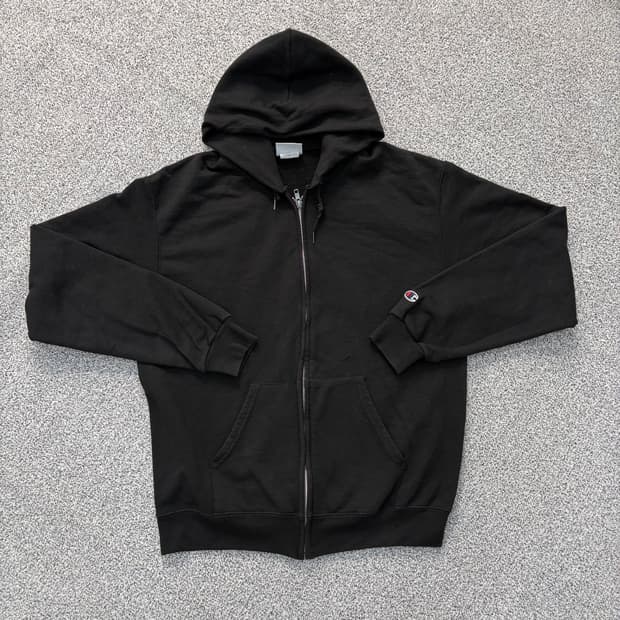 M 챔피온 블랙 후드 집업 0310J