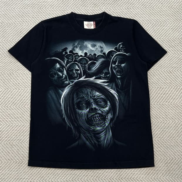 락 이글 프린팅 반팔티 r3567