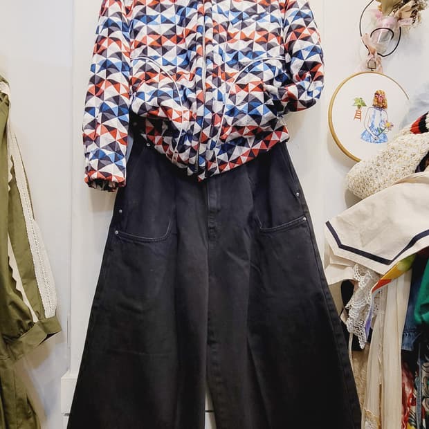 1.이로 멀티 집업  블루종 2.블랙진 와이드 와이드 팬츠