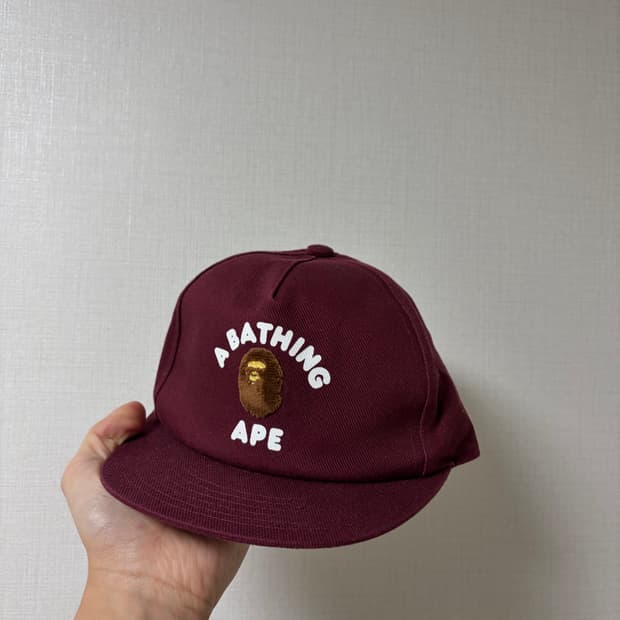 베이프 Bape 모자 버건디 F