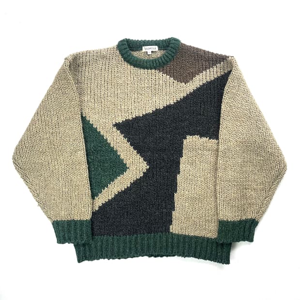 [M] 일본 빈티지 패턴 혼방 니트 스웨터