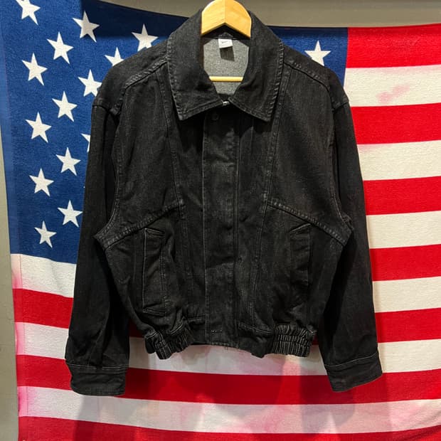 파르티멘토 블랙 데님 블루종 자켓