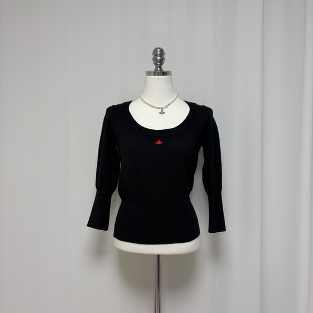 비비안웨스트우드 유넥 7부 니트