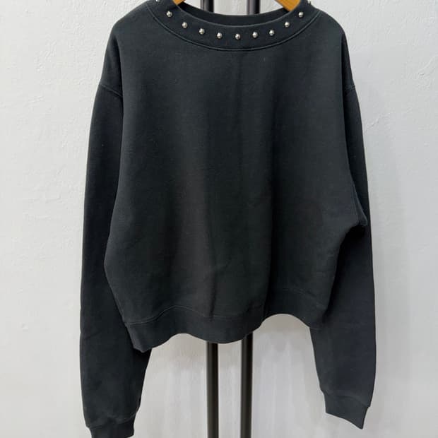 정품) 이로 한섬 오버핏 스터드 포인트 맨투맨 S 