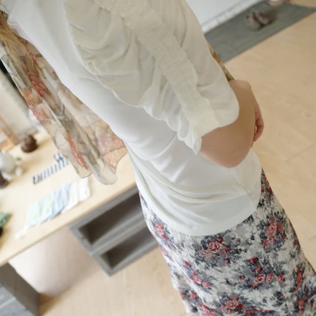 shirring T-shirt 