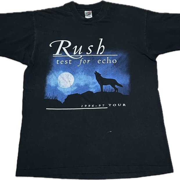 90s Rush test for echo tour 밴드 티셔츠 XL