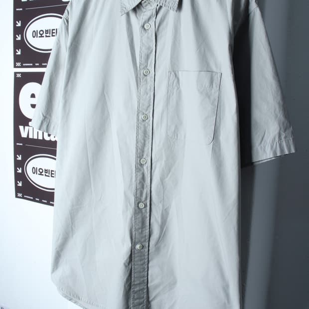 (L-XL) 무신사 스탠다드 반팔 카라 티셔츠 셔츠 남방-H3H33954