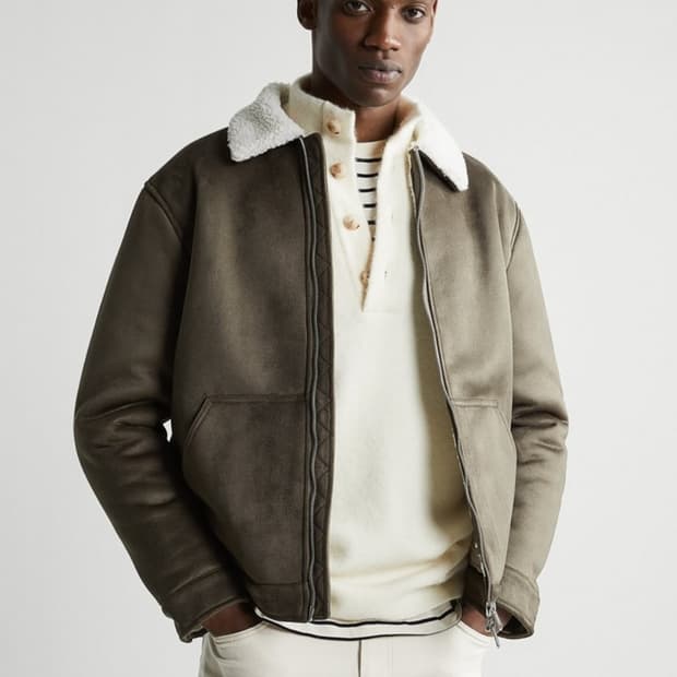 자라 스웨이드 무스탕 자켓 (L)100~105

