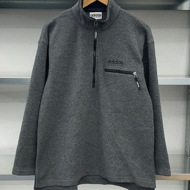 (M~L)80~90'S 아디다스 반집업 후리스-M1188