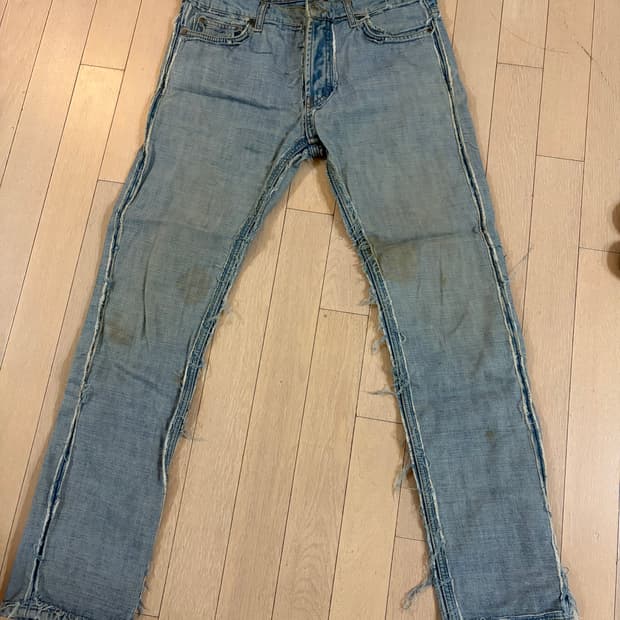 마르지엘라 x h&m 콜라보 리버스 데님 팬츠 32