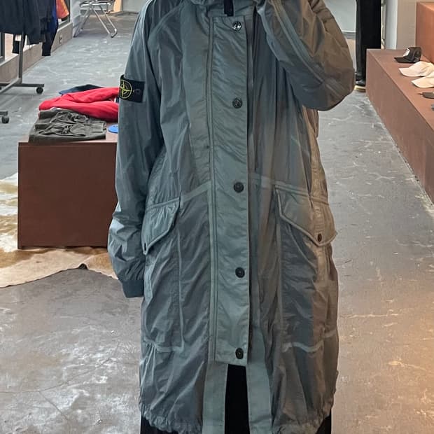 스톤아일랜드 와펜 나일론 트렌치 자켓 H2326