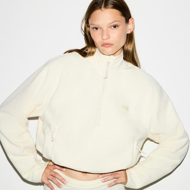 스킴스 플리스 하프 집업 새상품