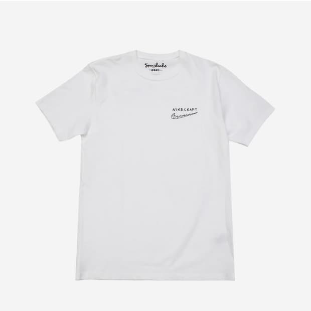 [L] 나이키 x 톰삭스 나이키크래프트 스튜디오 반팔 티셔츠 흰색