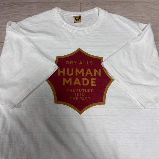 휴먼메이드 화이트 반팔티 2XL