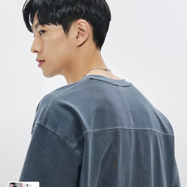 [XL] 소버먼트 460G 컷 헤비 피그먼트 반팔 티셔츠 스톤 네이비